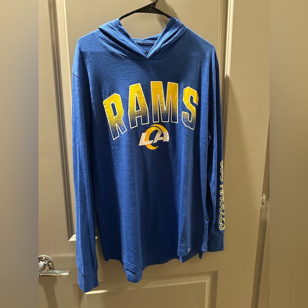 LA Rams Long Sleeve Hooded T-Shirt